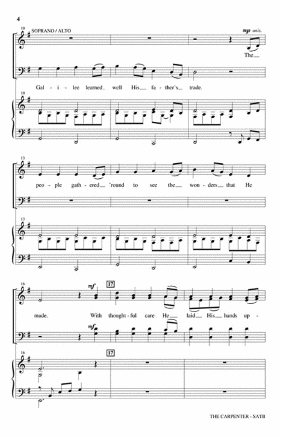 The Carpenter The Carpenter 4-Part scores gallery preview page 3