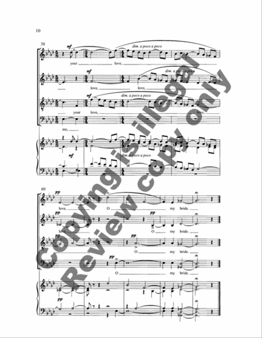 A Heart So Touched: 3. My Sister, My Bride 4-Part scores gallery preview page 10