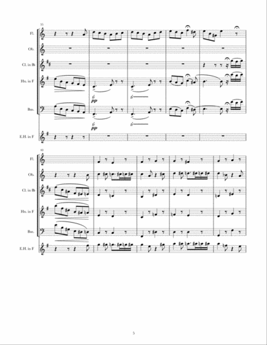 The Weathervane arr for Wind Ensemble Woodwind Ensemble scores gallery preview page 5
