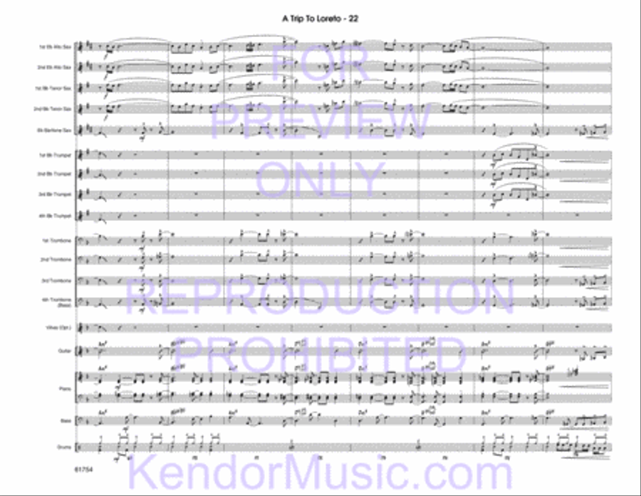 Trip To Loreto, A Jazz Ensemble scores gallery preview page 24