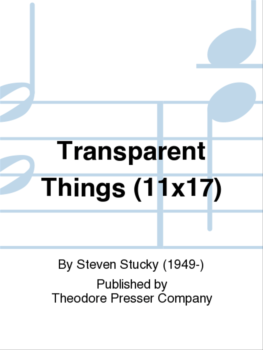 Transparent Things (11X17) Orchestra scores gallery preview page 1