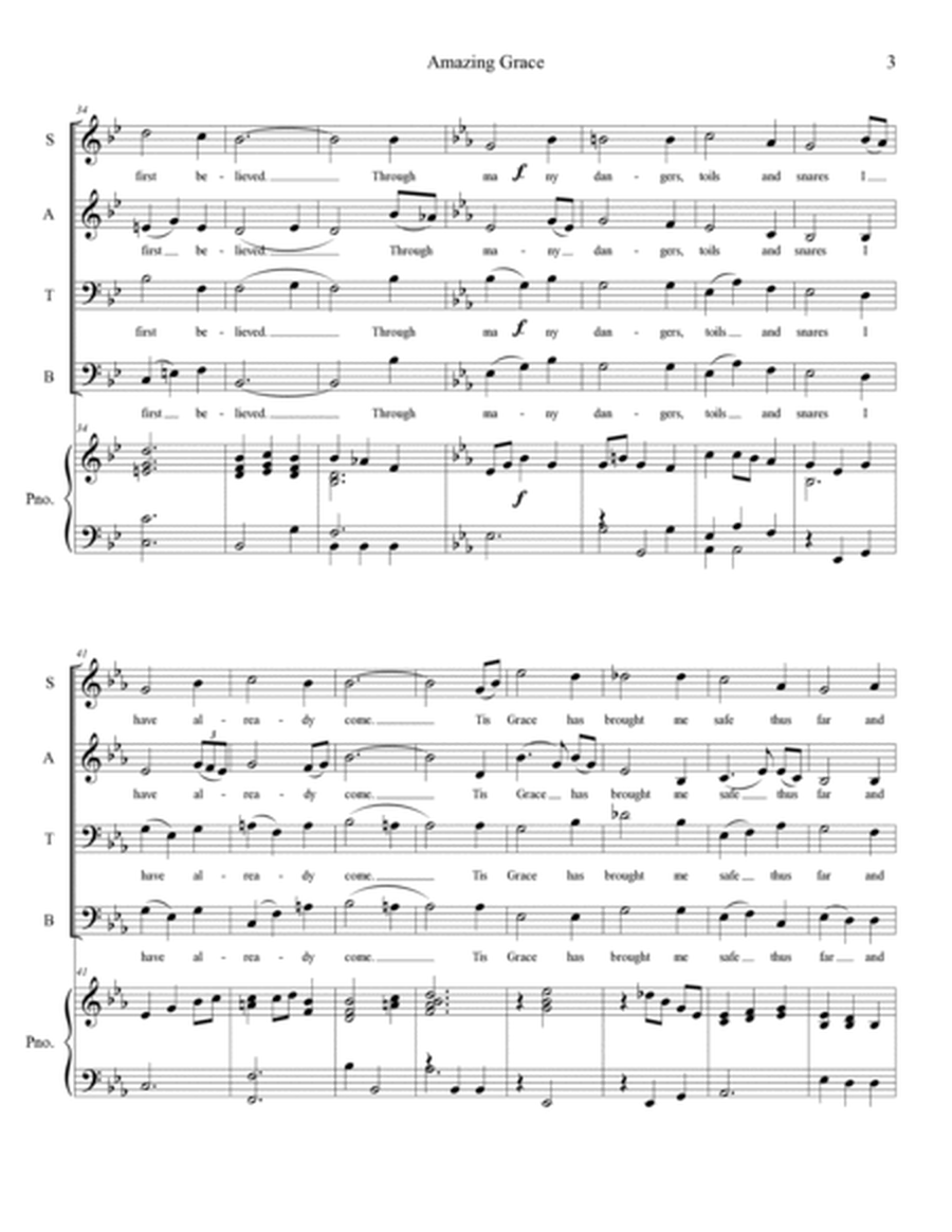 Amazing Grace SATB image number null