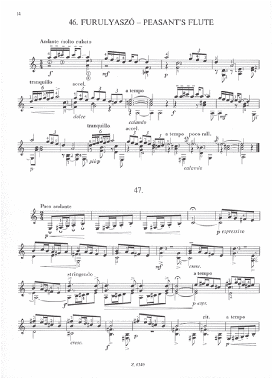 Für Kinder II Ausgewählte Stücke für Gitarre Guitar scores gallery preview page 3