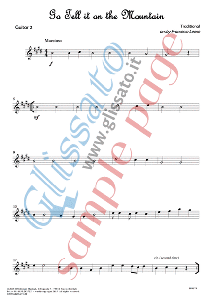 10 Easy Christmas Tunes - Guitar Quartet (set of parts) image number null