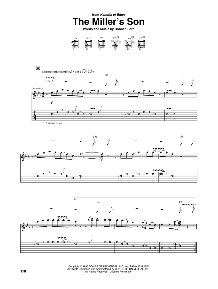 The Miller's Son Electric Guitar scores gallery preview page 1