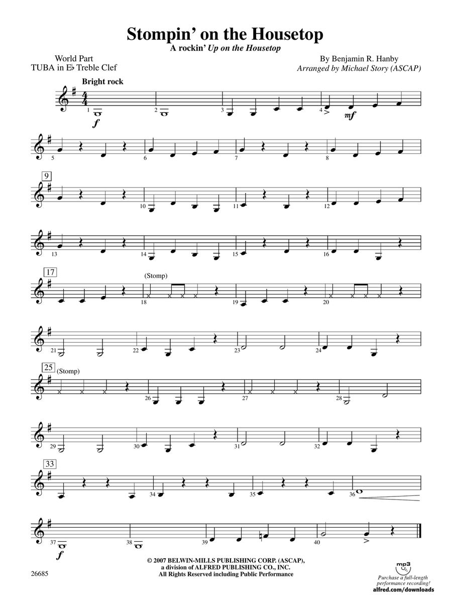 Stompin' on the Housetop: (World Part) E-flat Tuba T.C.