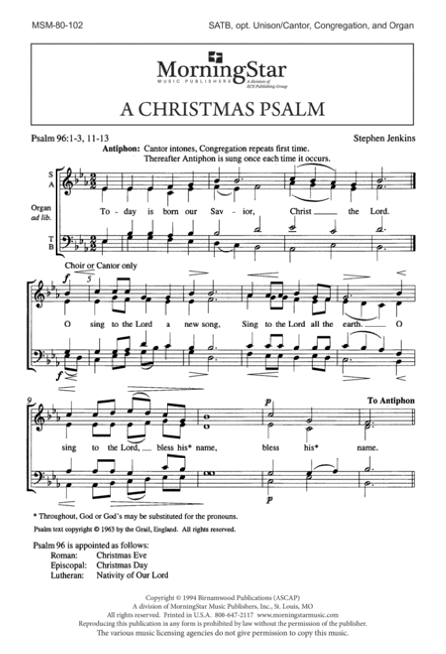 A Christmas Psalm