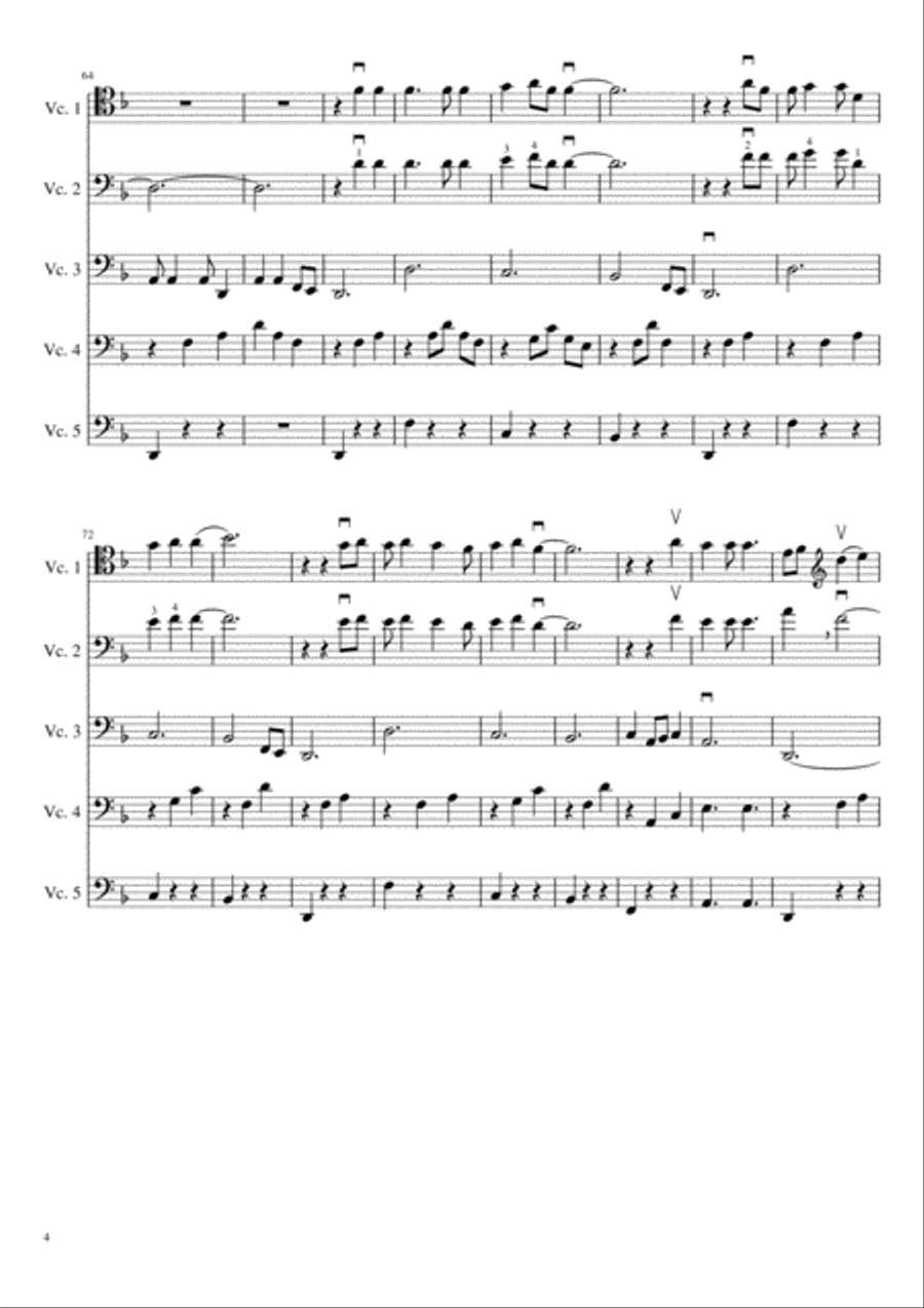 Nothing Else Matters Cello Solo scores gallery preview page 4