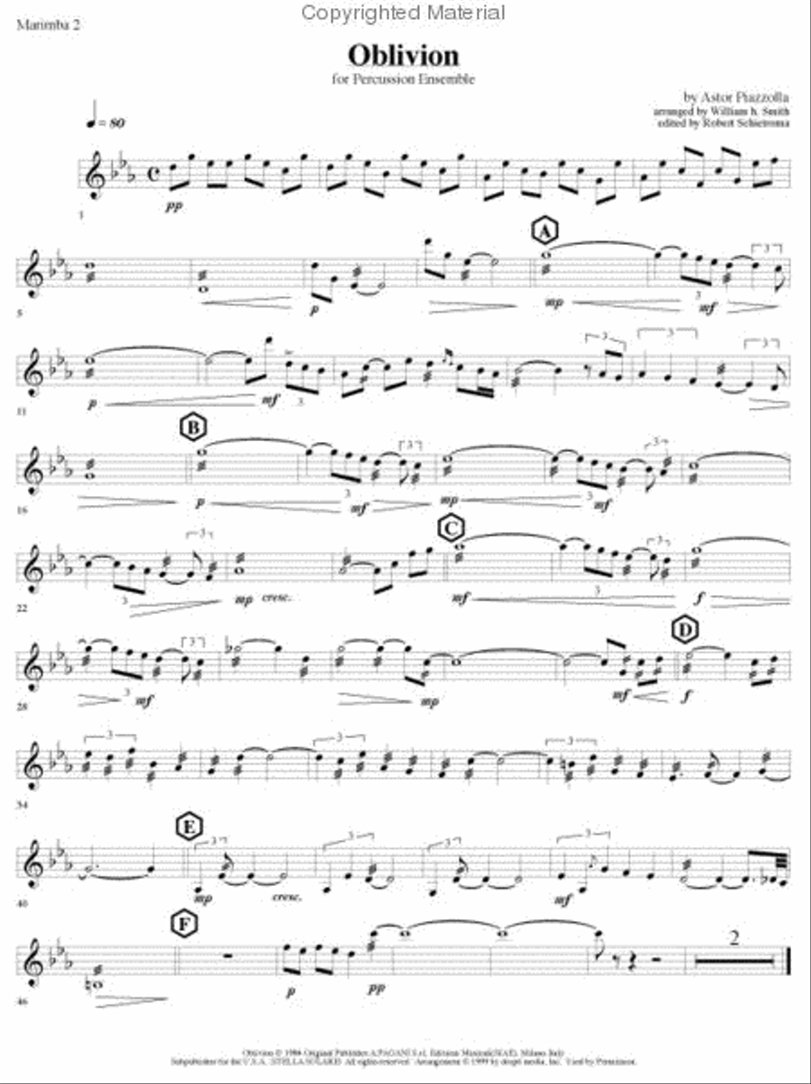 Oblivion Oblivion Percussion Ensemble scores gallery preview page 4