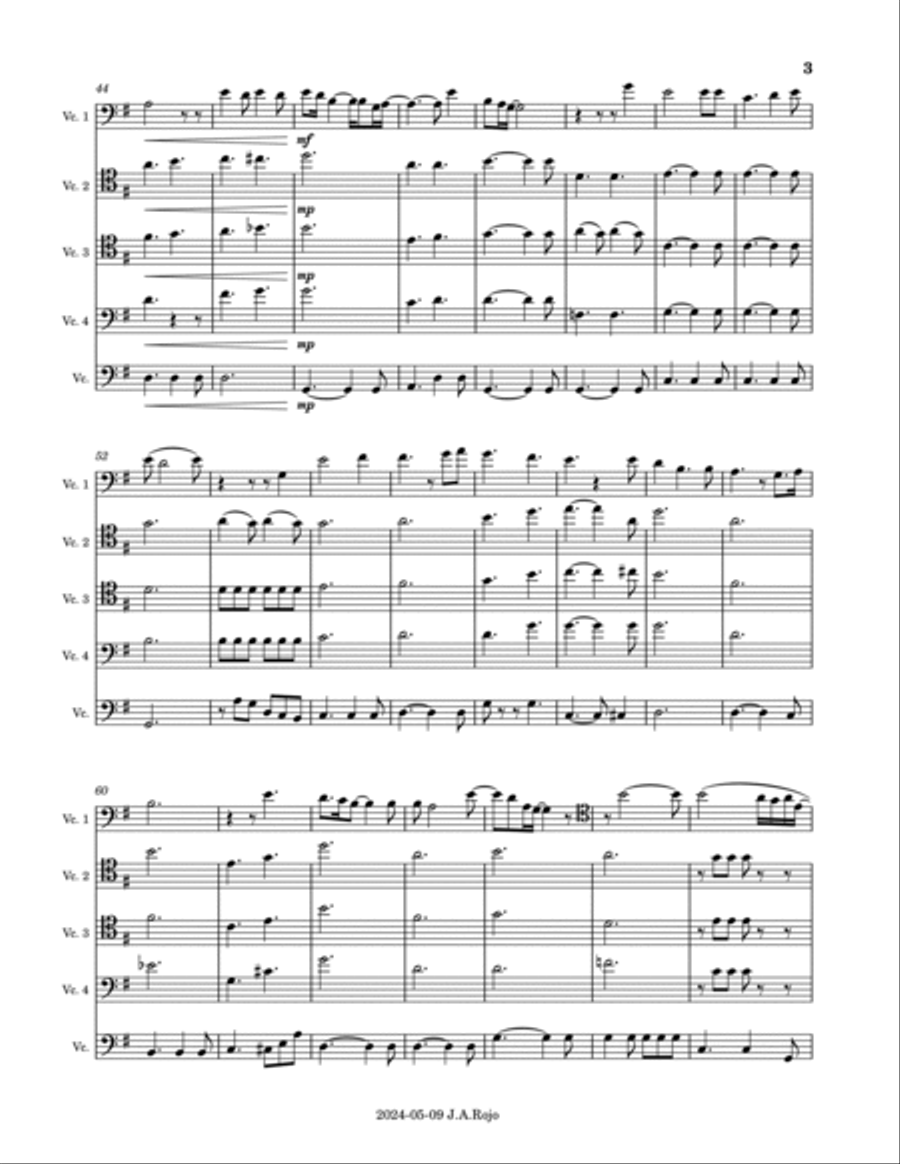 The Great Pretender The Great Pretender String Quintet scores gallery preview page 3