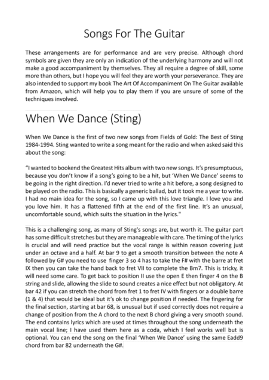 When We Dance Guitar scores gallery preview page 1