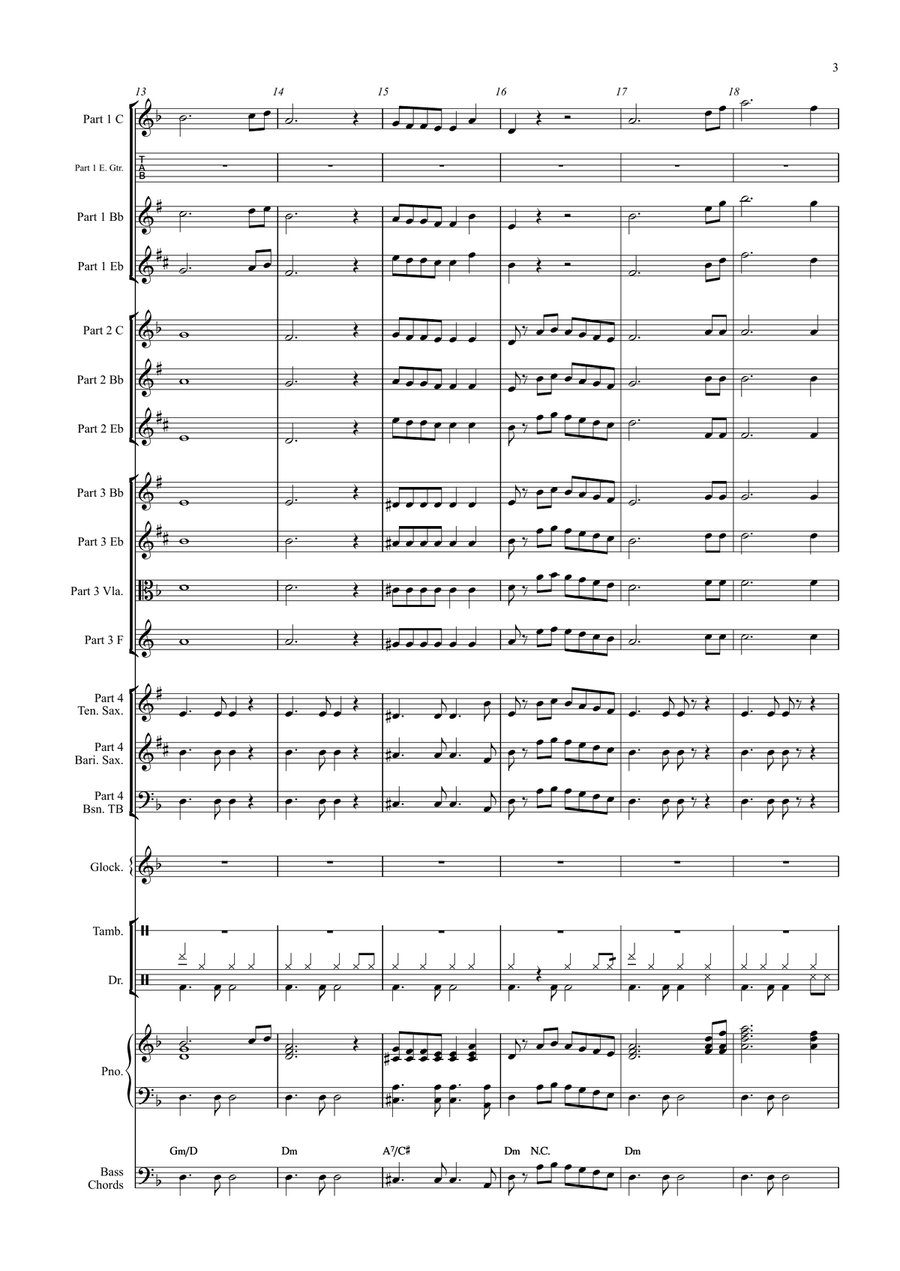 Hungarian Dance No: 5 (Flexible Instrumentation) Concert Band scores gallery preview page 6