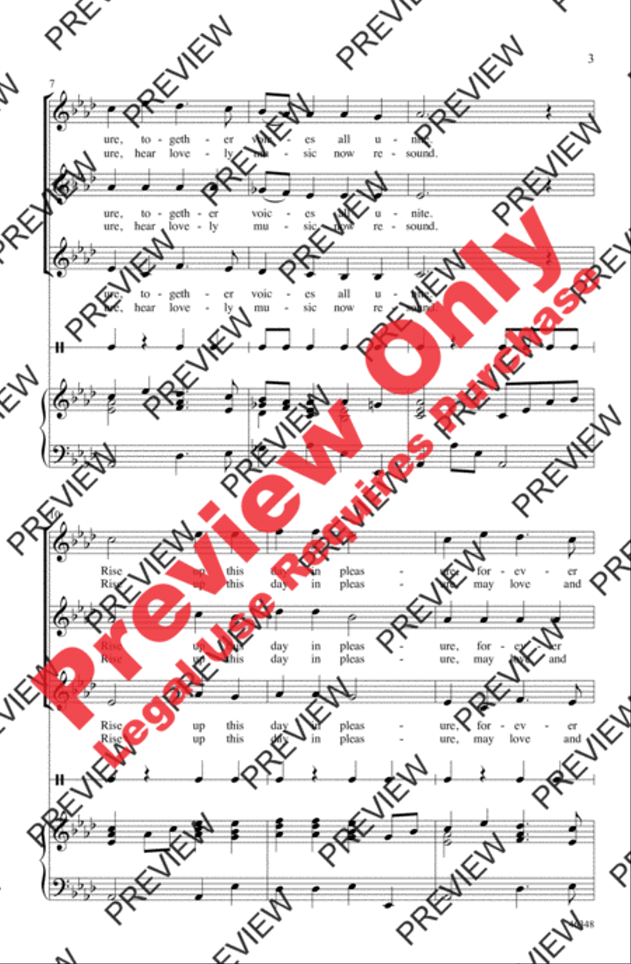Rise Up in Merry Measure Women's Choir scores gallery preview page 3