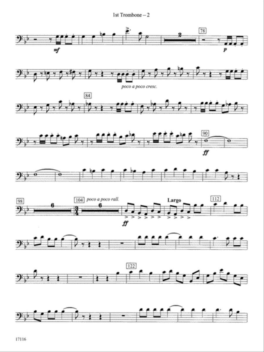 1812 Overture: 1st Trombone Concert Band scores gallery preview page 2