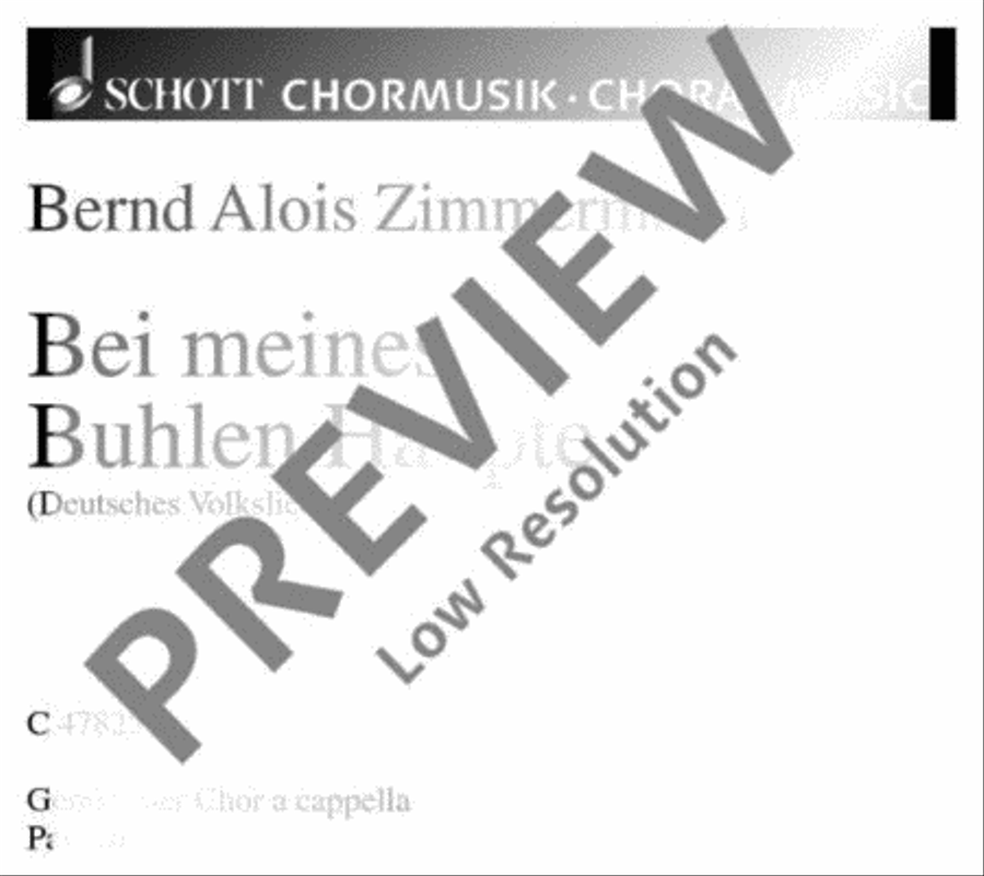 Bei meines Buhlen Haupte Bei meines Buhlen Haupte 4-Part scores gallery preview page 2