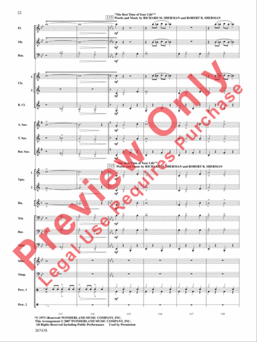 A Day at Disneyland Concert Band scores gallery preview page 23