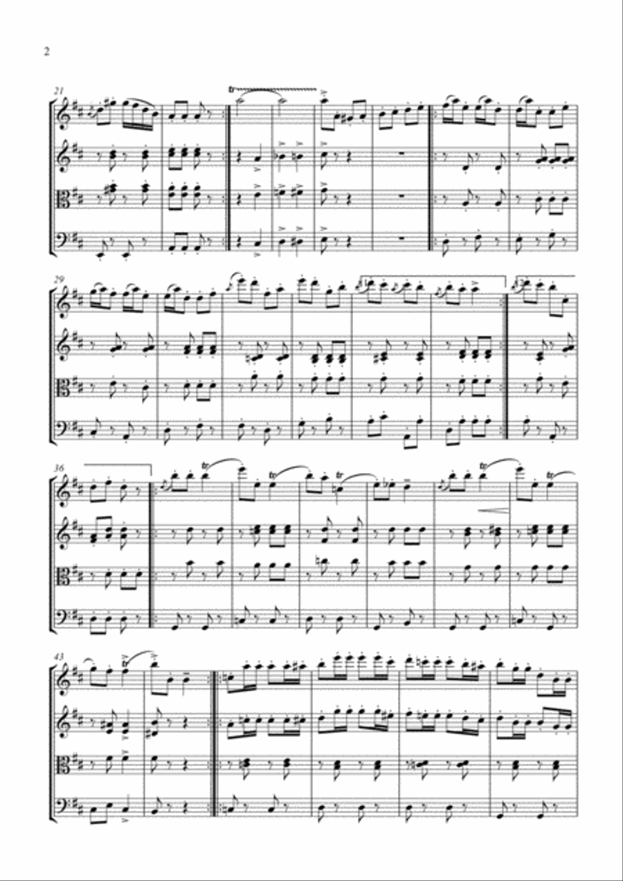 Annen-Polka Annen-Polka String Quartet scores gallery preview page 3