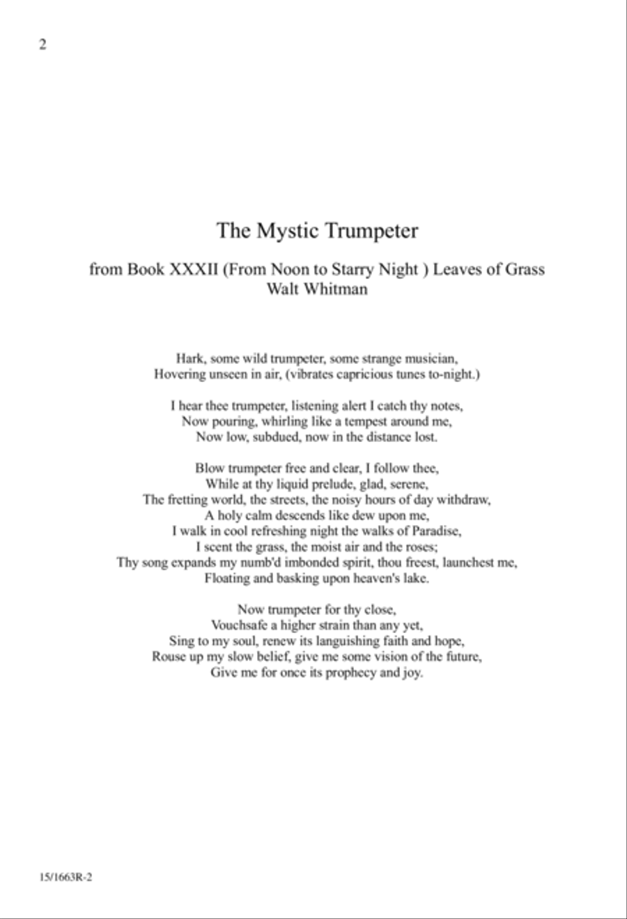 The Mystic Trumpeter SSA scores gallery preview page 2