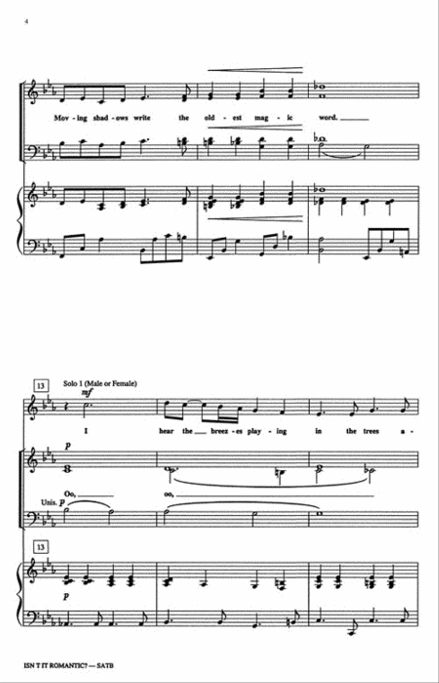Isn't It Romantic? 4-Part scores gallery preview page 3