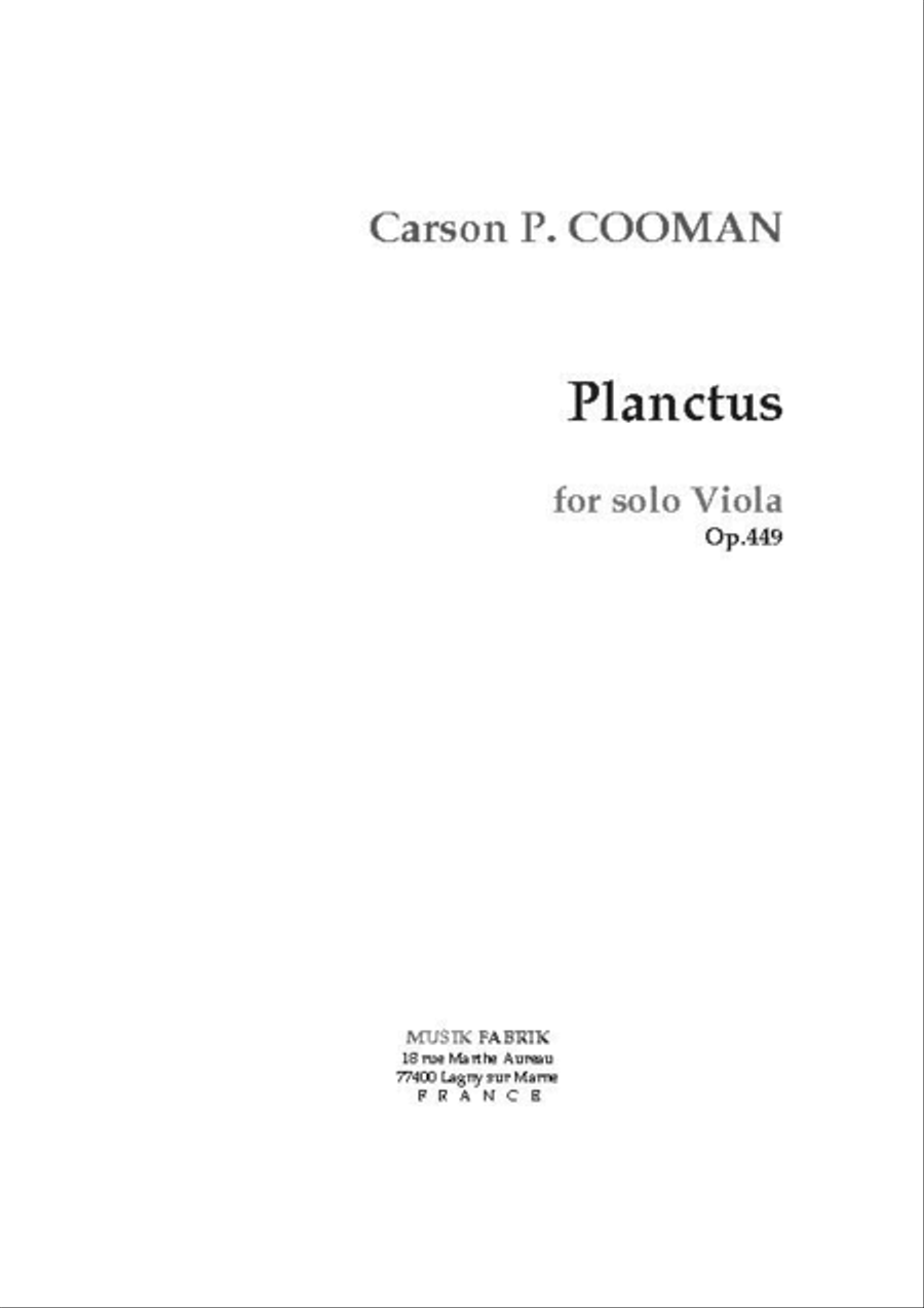 Planctus Viola Solo scores gallery preview page 1