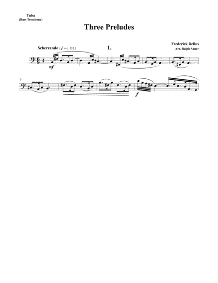 Three Preludes for Tuba or Bass Trombone and Piano