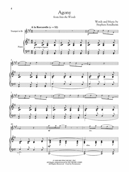 Sondheim for Classical Players by Stephen Sondheim B-Flat Trumpet - Sheet Music