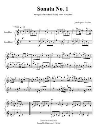 Loeillet: Sonata No 1 for Bass Flute Duo