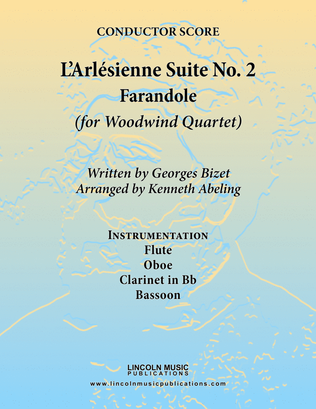 Book cover for Bizet - Farandole from L'Arlesienne Suite No. II (for Woodwind Quartet)