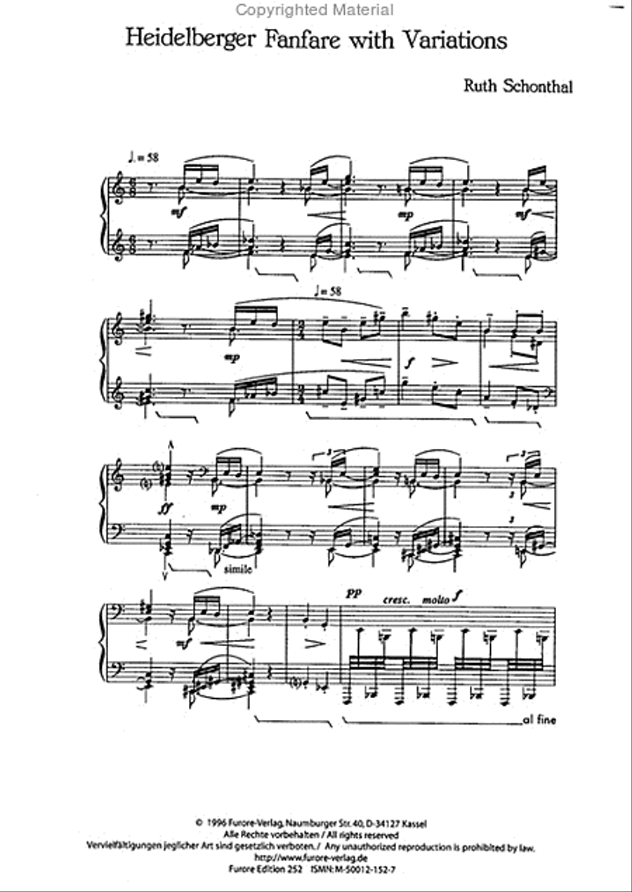 Heidelberger Fanfare with Variations Orchestra scores gallery preview page 2