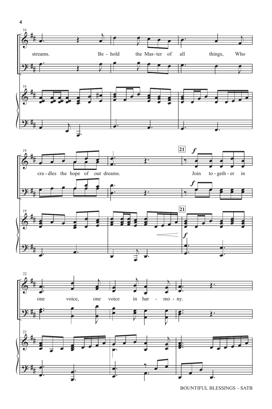 Bountiful Blessings 4-Part scores gallery preview page 3