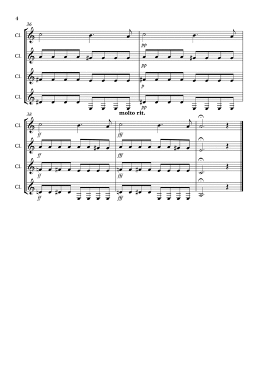 Rocking Bach Rocking Bach Clarinet Quartet scores gallery preview page 4