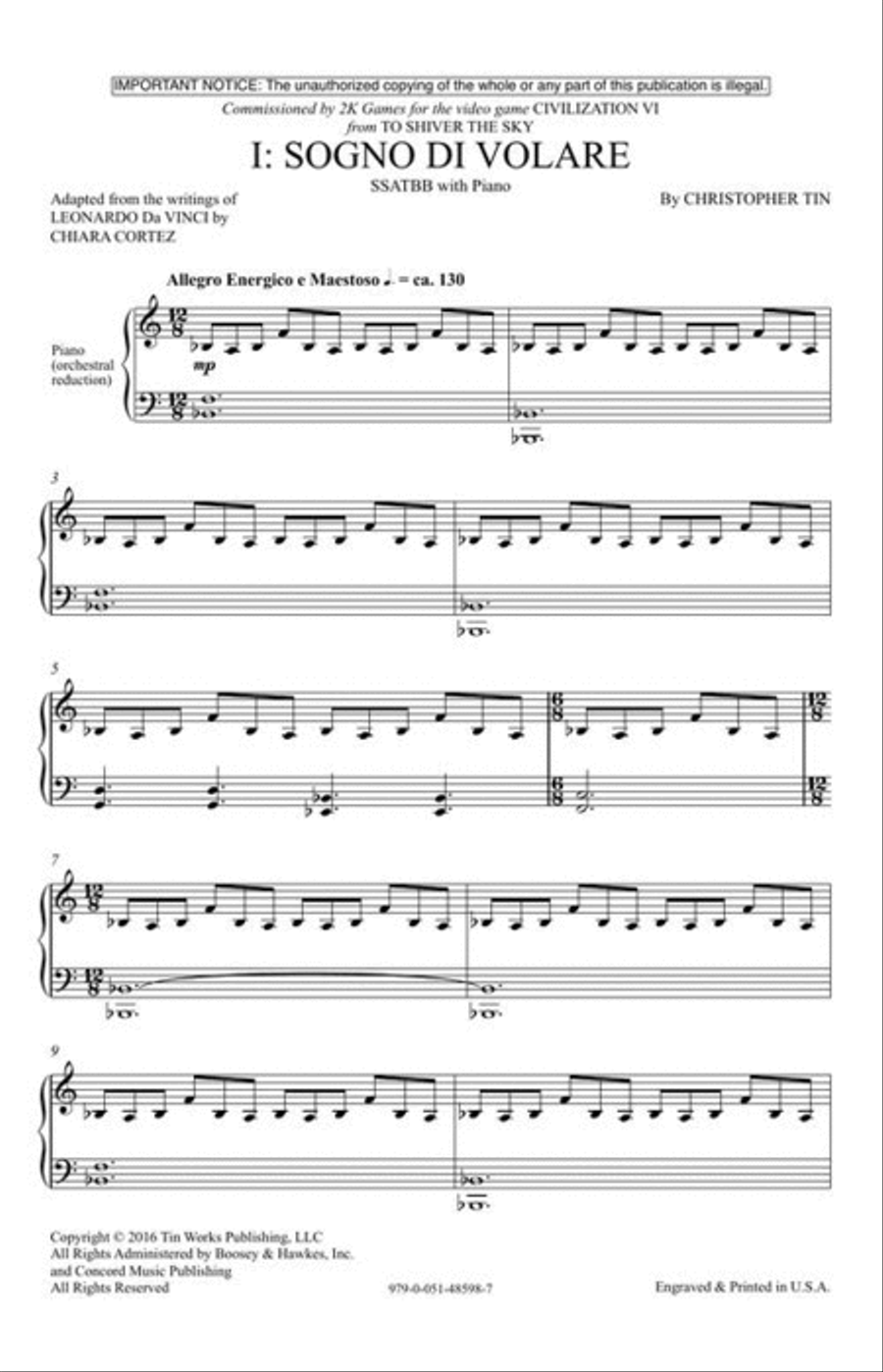 Sogno di Volare Sogno di Volare SSATBB scores gallery preview page 4