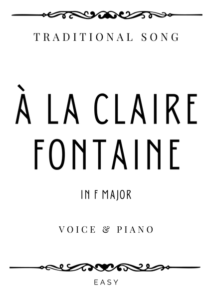 Descarries - Á La Claire Fontaine (Traditional Canadian-French Song) in F Major - Easy image number null