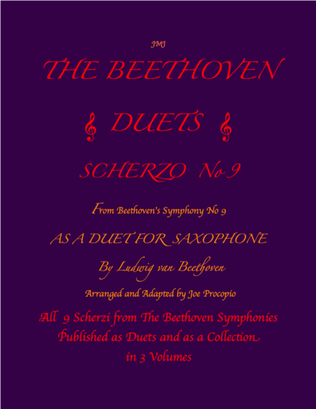 The Beethoven Duets For Saxophone Scherzo No. 9