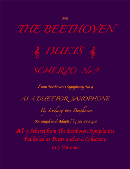 The Beethoven Duets For Saxophone Scherzo No. 9 image number null