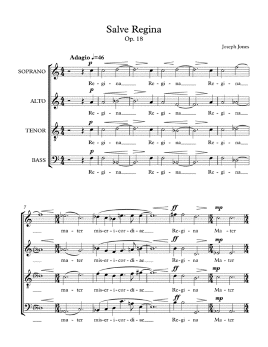 Salve Regina, Op. 18 4-Part scores gallery preview page 2
