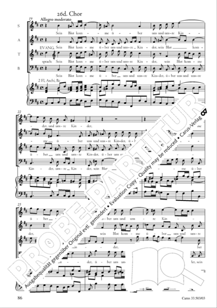 Passion according to St. Matthew (Passions-Musik nach dem Evangelisten Matthaus) SSATB scores gallery preview page 87