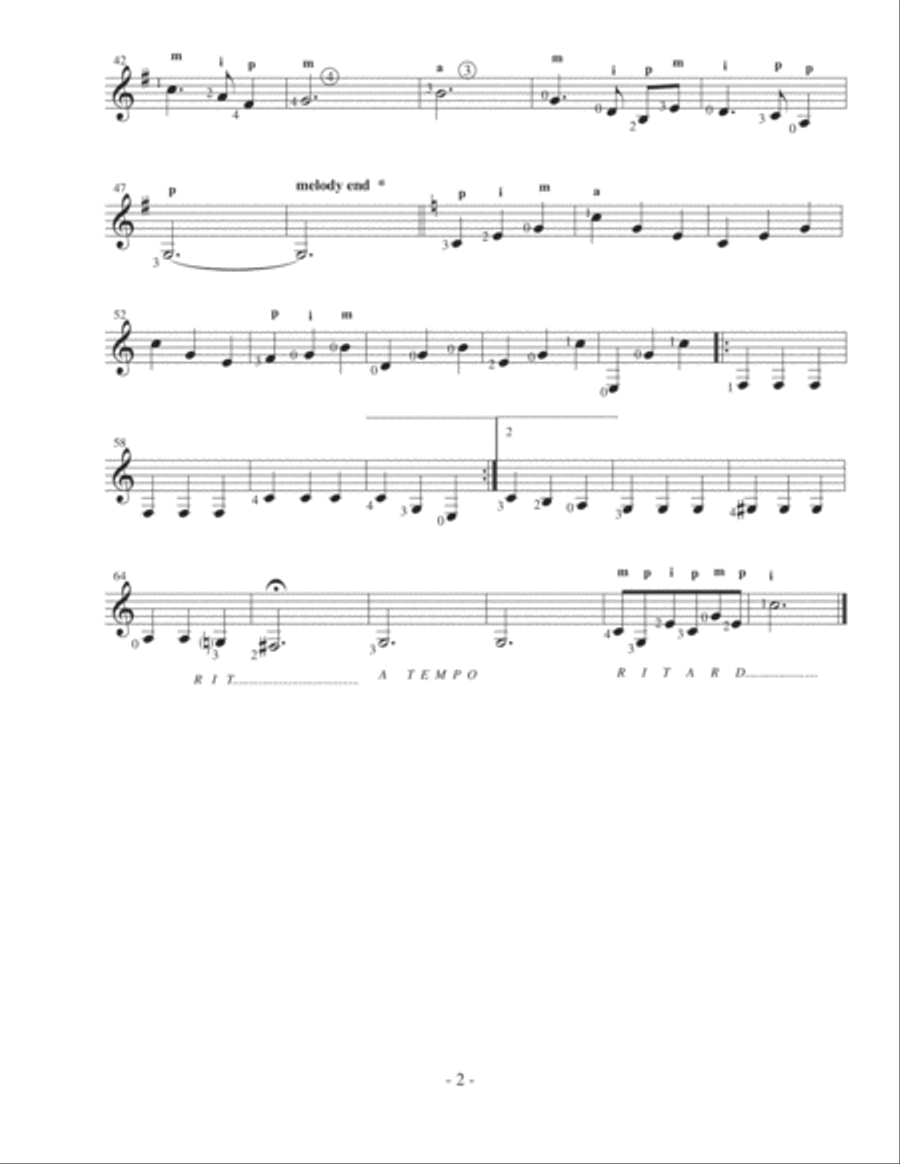 Silent Night for Classical Guitar Trio or Quartet Guitar Ensemble scores gallery preview page 5