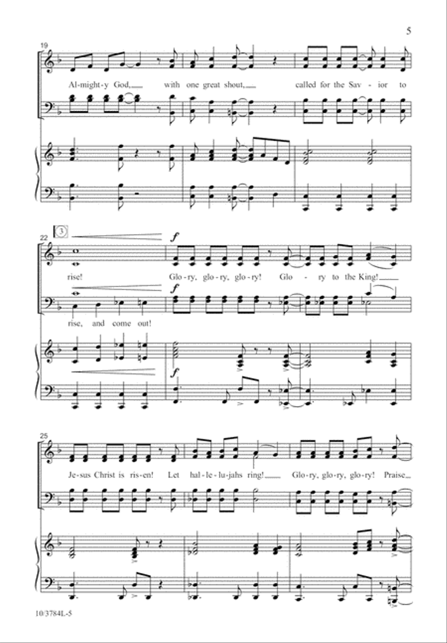 Glory, Glory, Glory! 4-Part scores gallery preview page 5