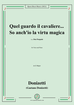 Donizetti-Quel guardo il cavaliere...So anch'io la virtu magica,in G Major,from 'Don Pasquale',for V