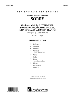 Book cover for Sorry - Conductor Score (Full Score)