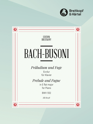 Book cover for Prelude and Fugue in E flat major BWV 552