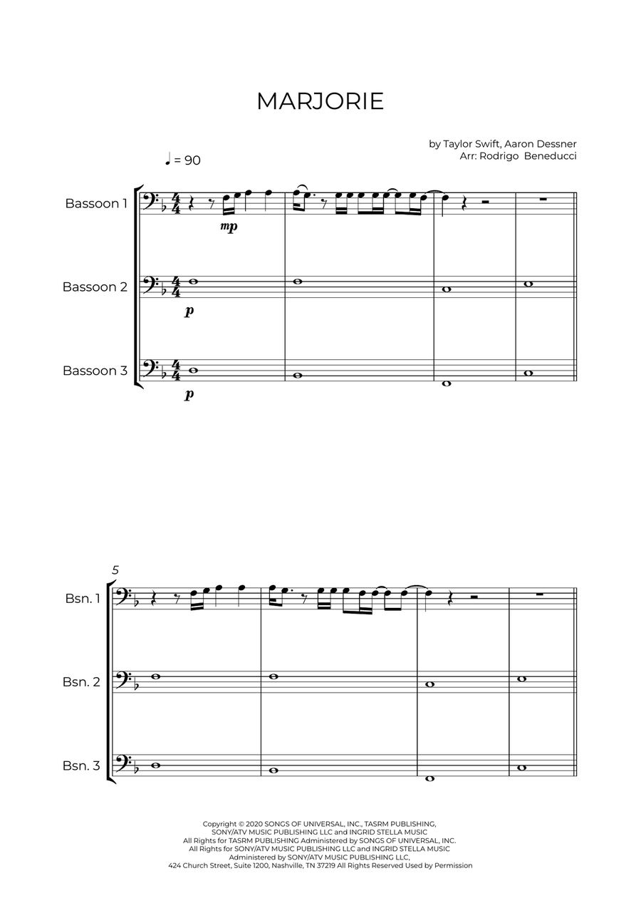 Marjorie Marjorie Woodwind Trio scores gallery preview page 2