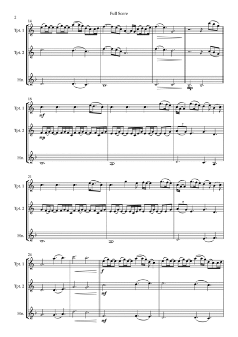 A Thousand Years Brass Ensemble scores gallery preview page 2