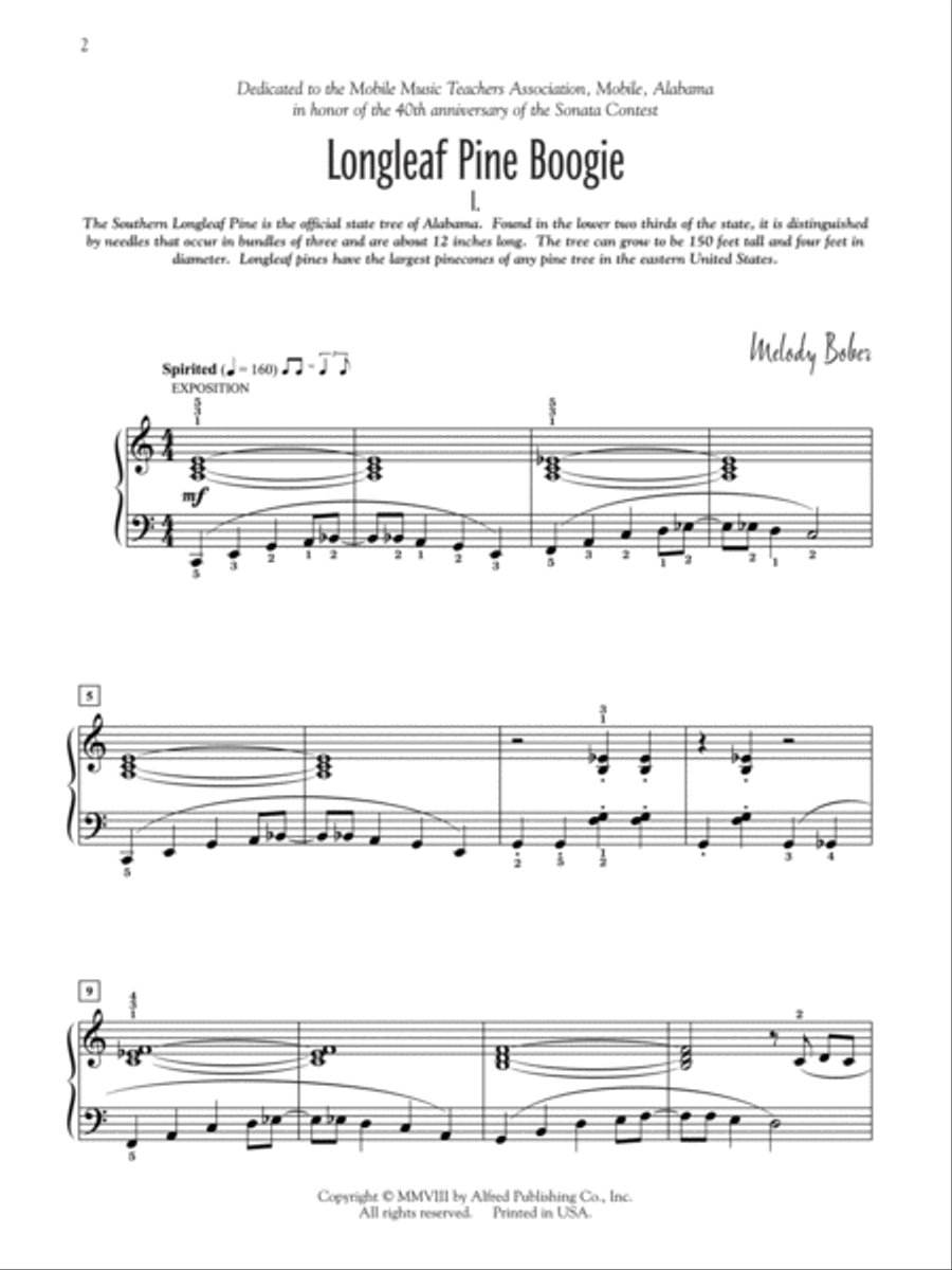 Suite Alabama: A Jazz Sonatina Piano Solo scores gallery preview page 2