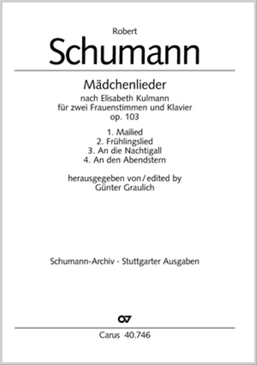 Madchenlieder Choir scores gallery preview page 1