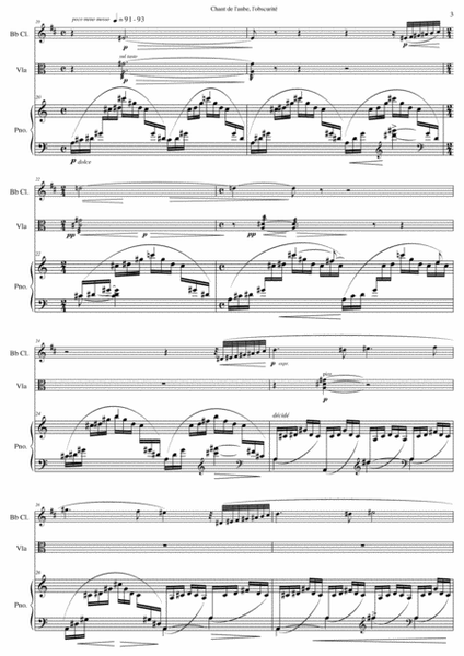 Chant de l'aube, l'obscurité - Clarinet, Viola and Piano image number null