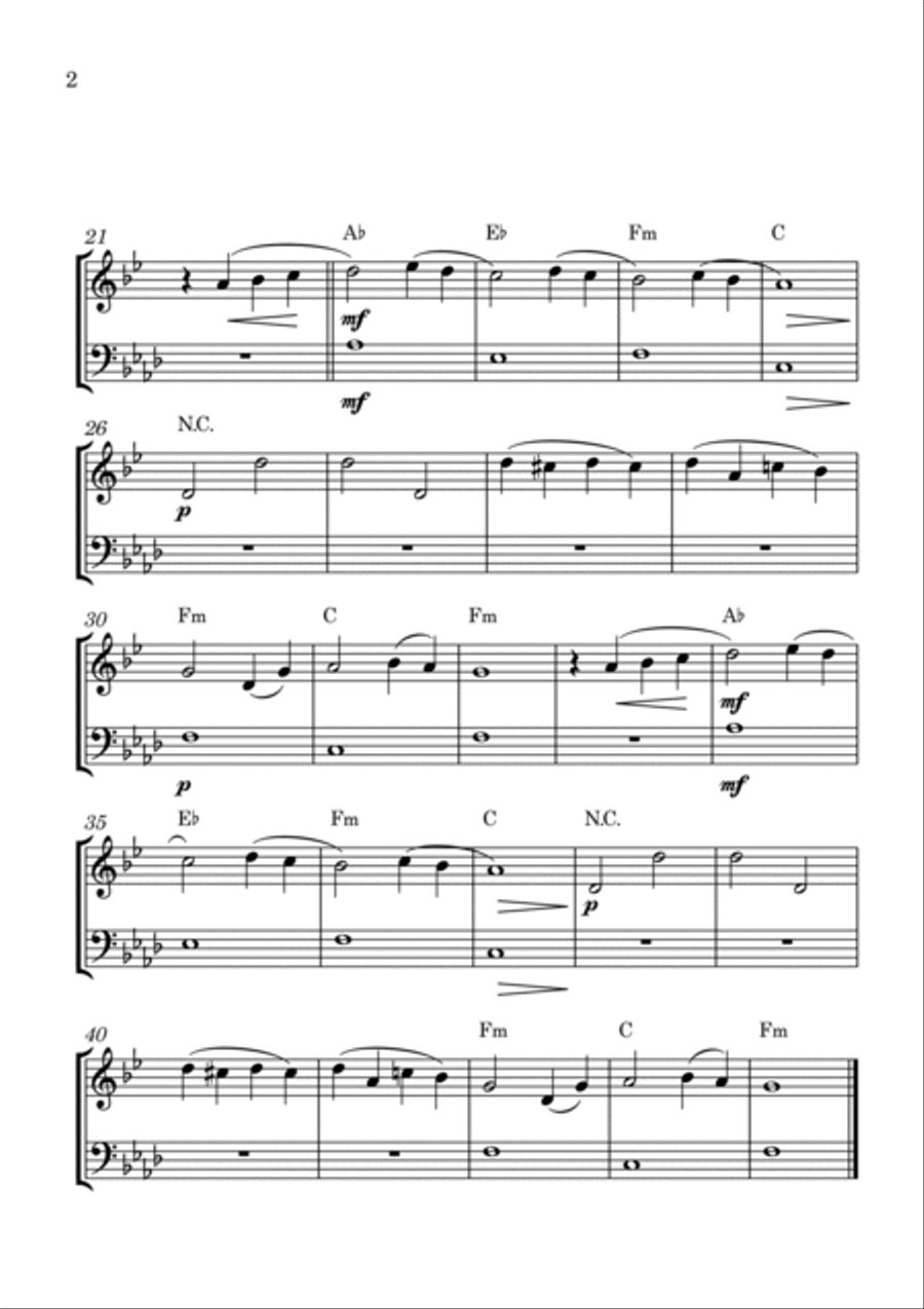 Für Elise Brass Duet scores gallery preview page 2