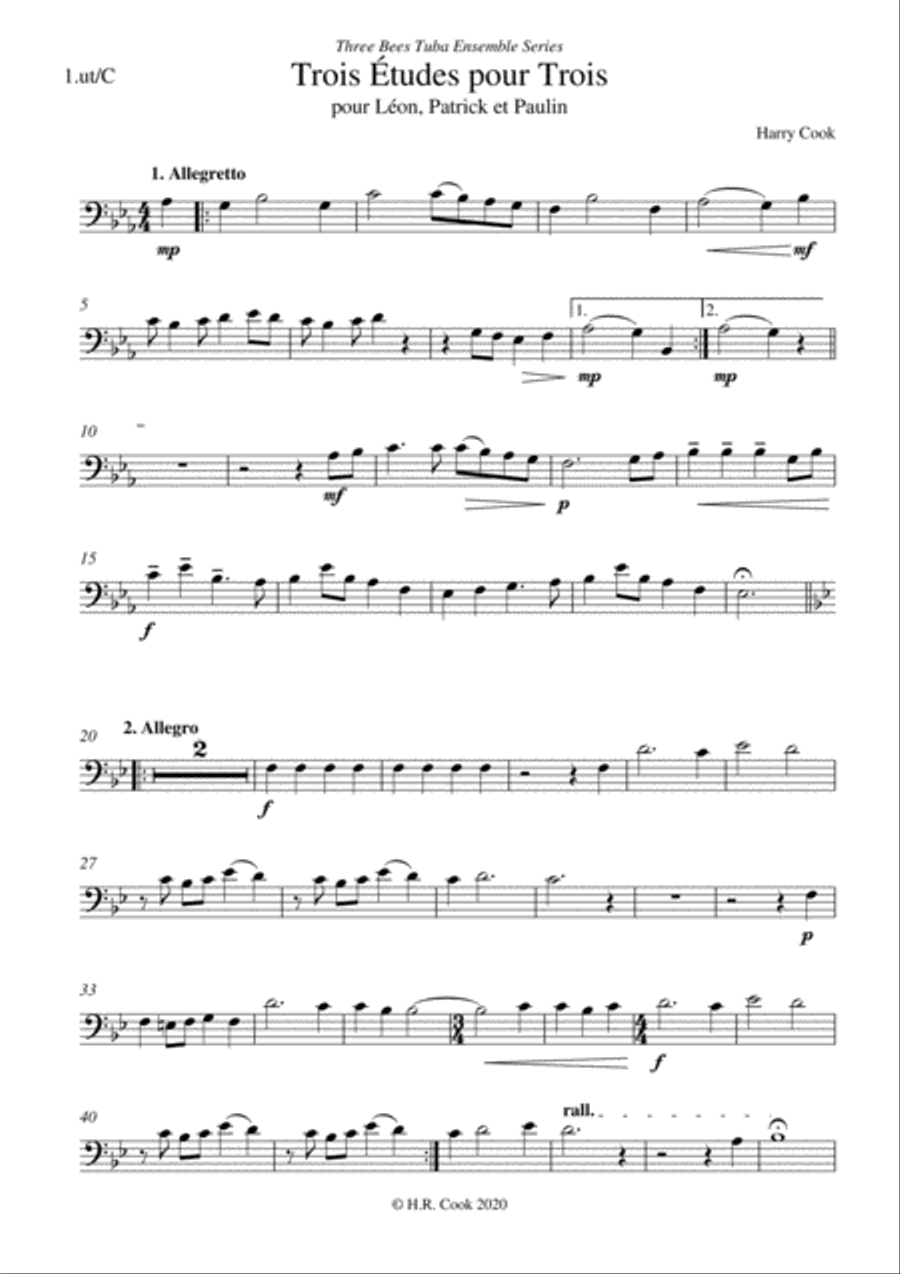 Trois Etudes pour Trois Brass Duet scores gallery preview page 5