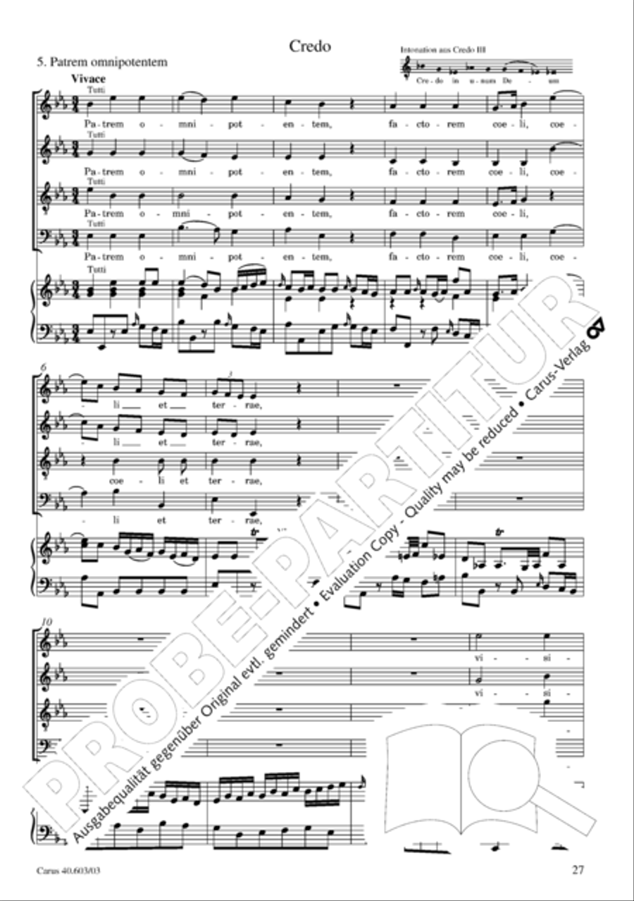 Grosse Orgelsolomesse in Es 4-Part scores gallery preview page 28